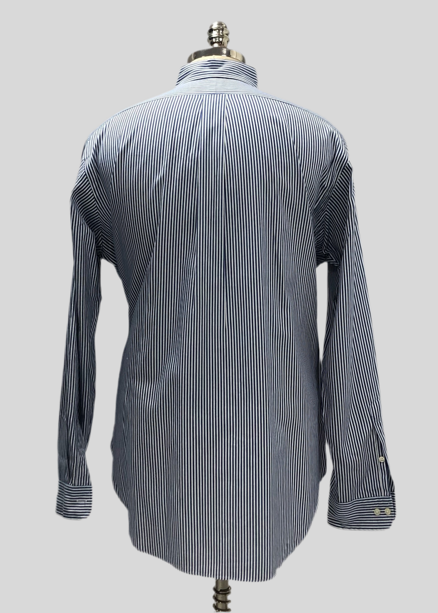Camisa de botones Polo Ralph Lauren 🏇🏼 con patron de rayas en color azul navy y blanco Talla XL Entalle Clásico