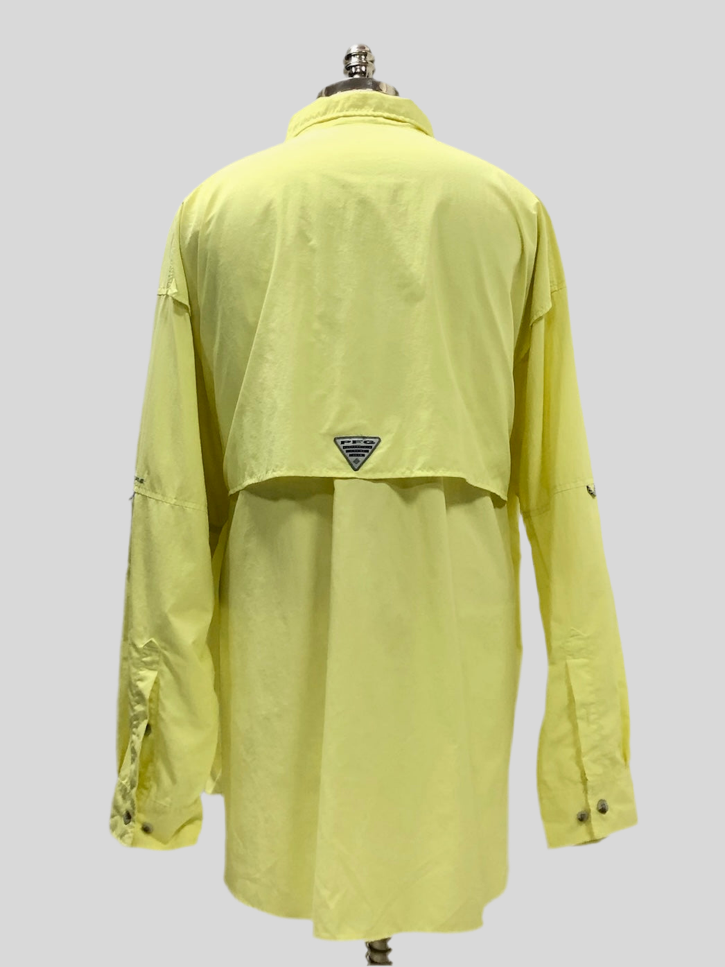 Camisa Columbia 🔹color amarillo intenso con Omni Shade Manga larga Talla 3XL
