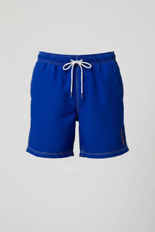 Short de baño Nautica ⚓️ color azul y logo en color naranja talla L