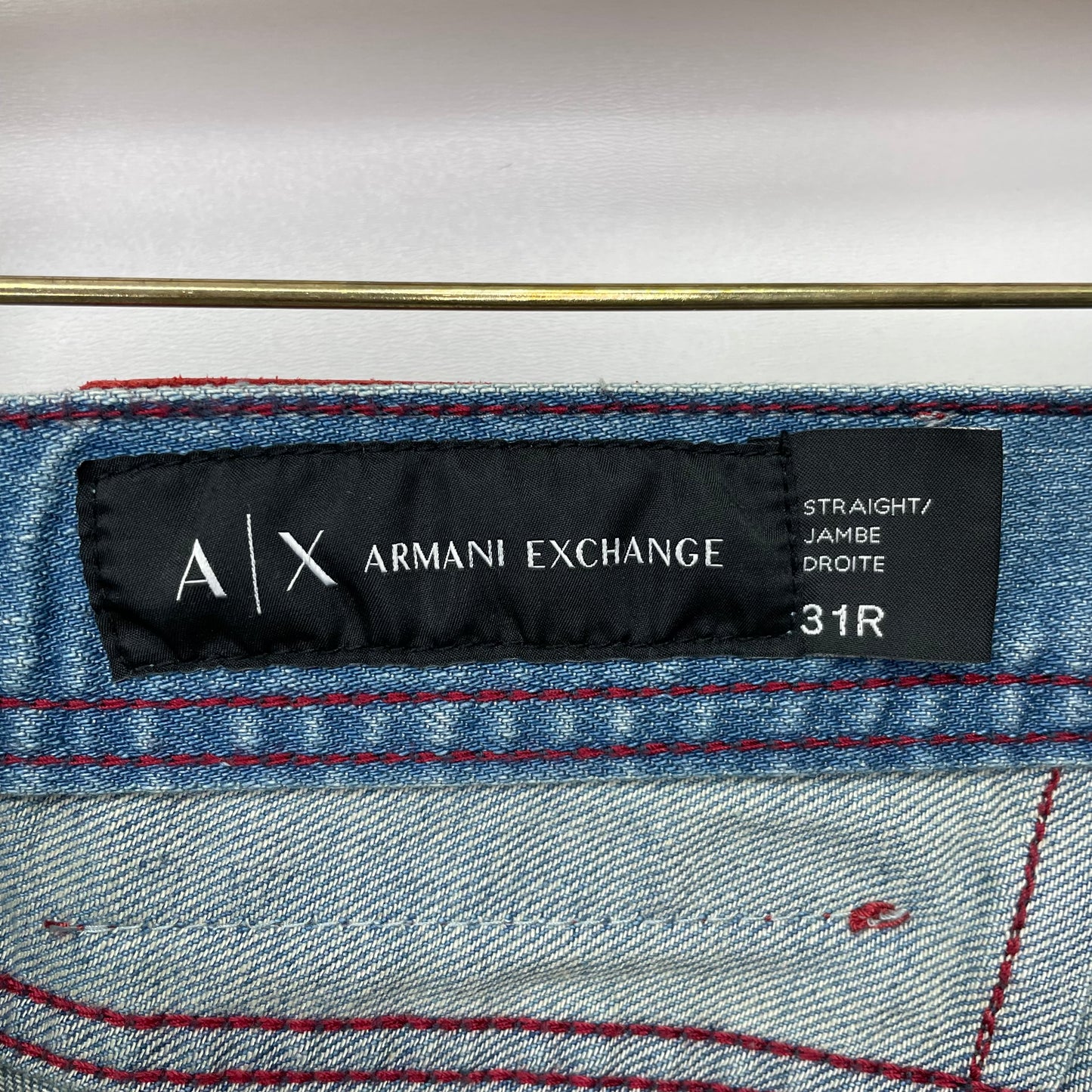 Pantalón jeans color azul claro Armani Exchange Talla 31 Corte Straight Fit