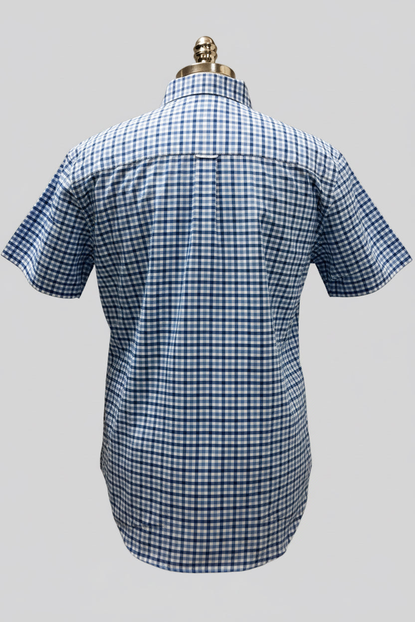 Camisa de botones Polo Ralph Lauren 🏇🏼 Oxford blanca de cuadros en color celeste y azul Talla XL Entalle Regular