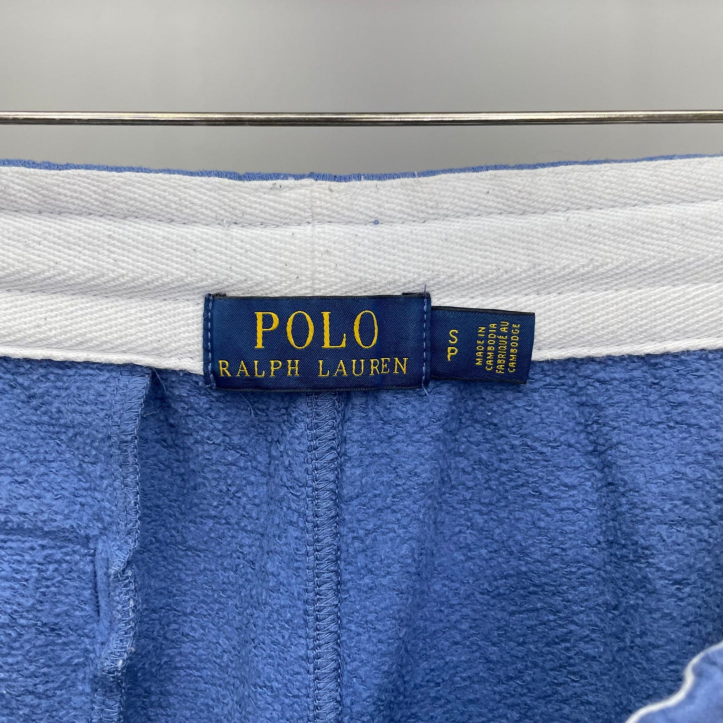 Short Lounge Polo Ralph Lauren 🏇🏼 color celeste y logo Polo 1992 en blanco Talla S