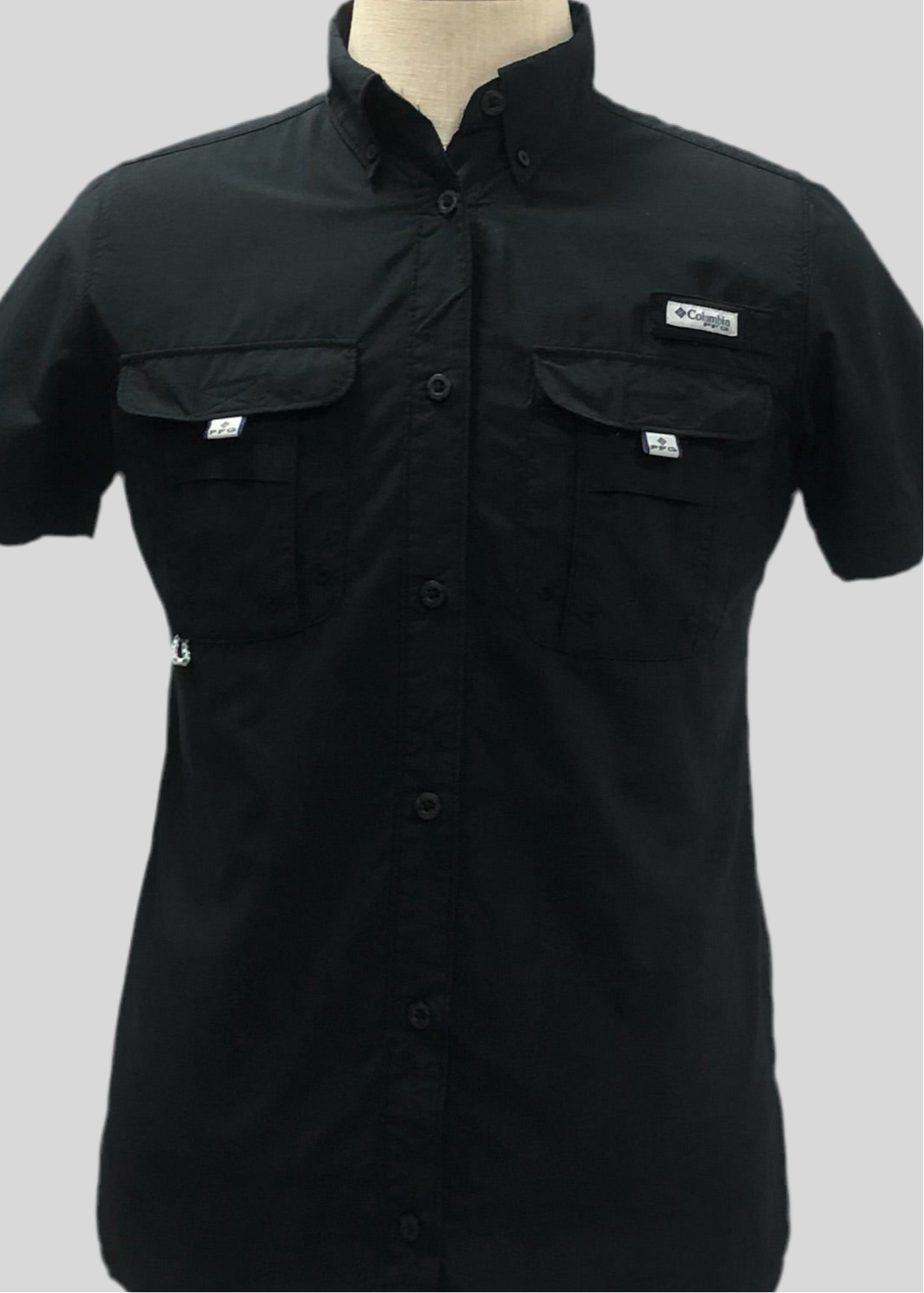 Camisa de mujer Columbia 🔹color negro con Omni Shade Manga corta Talla S