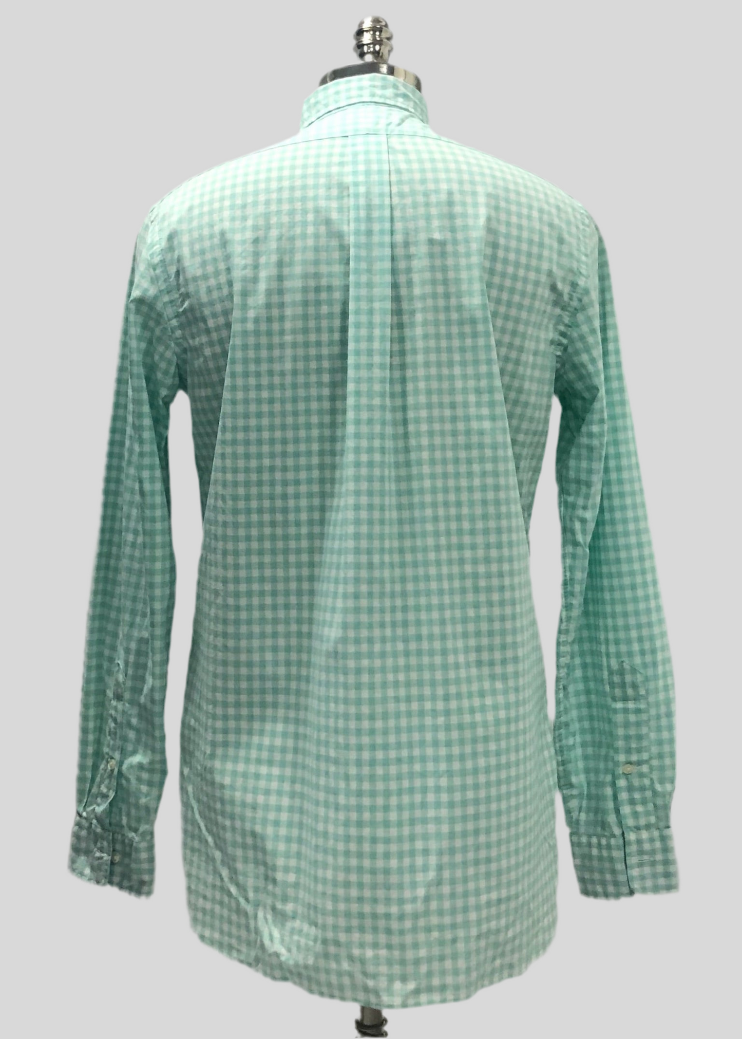 Camisa de botones Polo Ralph Lauren 🏇🏼 de cuadros gingham turquesa claro y blanco Talla M Entalle Regular