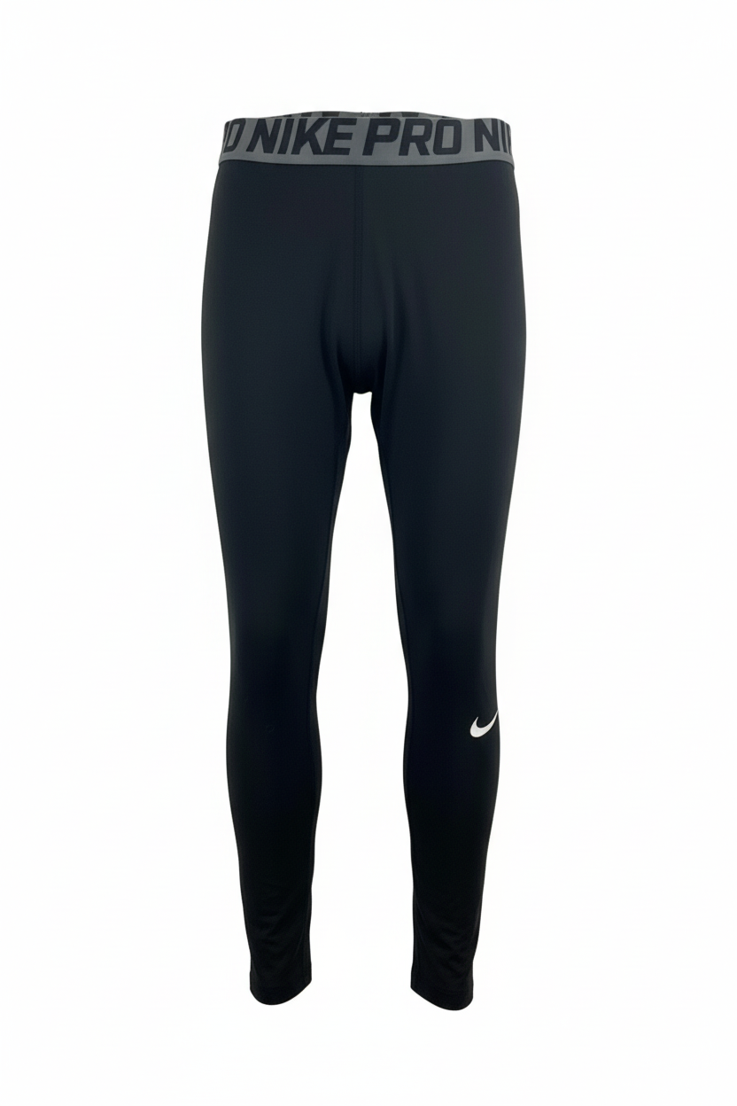 Malla de entrenamiento licra Nike ✔️ Pro Dri-FIT para hombre en Color negro cintura gris Talla S