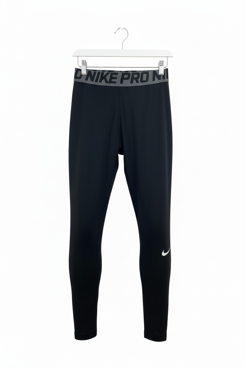 Malla de entrenamiento licra Nike ✔️ Pro Dri-FIT para hombre en Color negro cintura gris Talla S