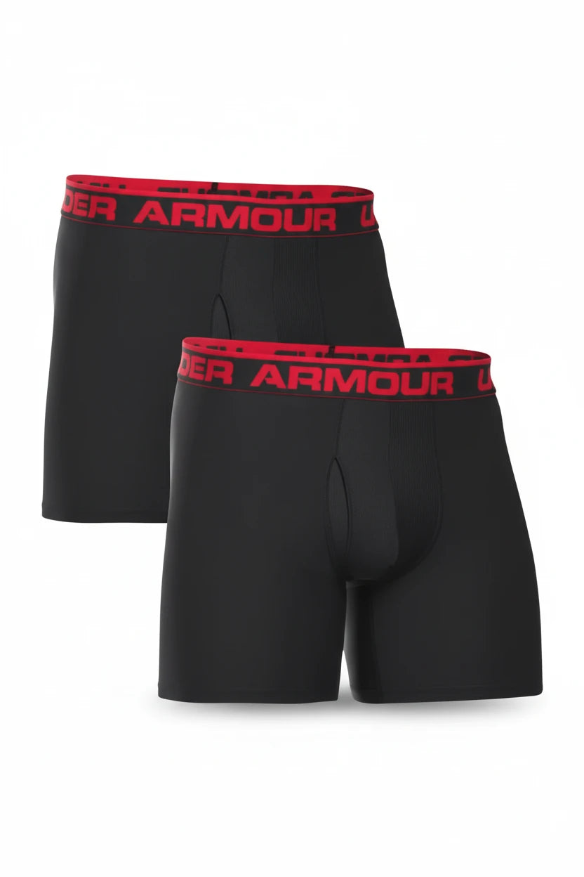 Combo de 2 Boxers Briefs Under Armour 🏋🏽 Tela Performance Tech de 6” de largo color negro Talla S