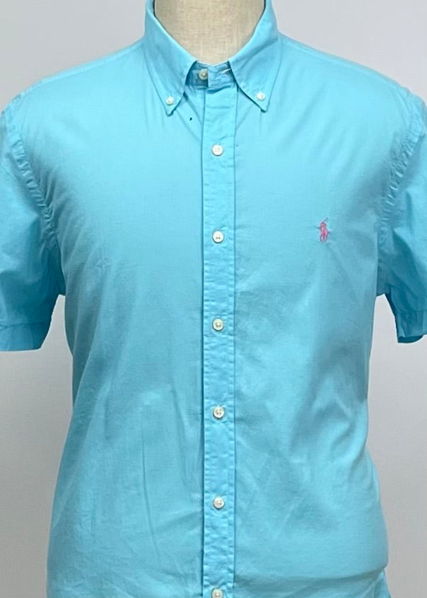 Camisa de botones Polo Ralph Lauren 🏇🏼 color turquesa Talla L Entalle Clásico