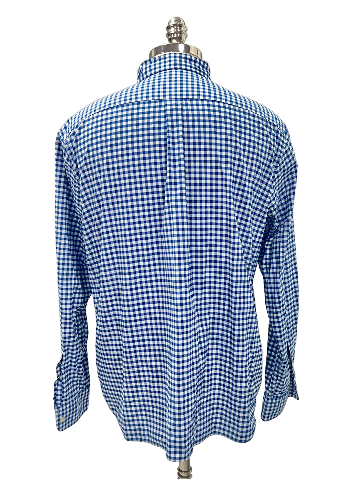 Camisa de botones Vineyard Vines 🐳 Performance de cuadros gingham en azul y blanco Talla L Entalle Regular