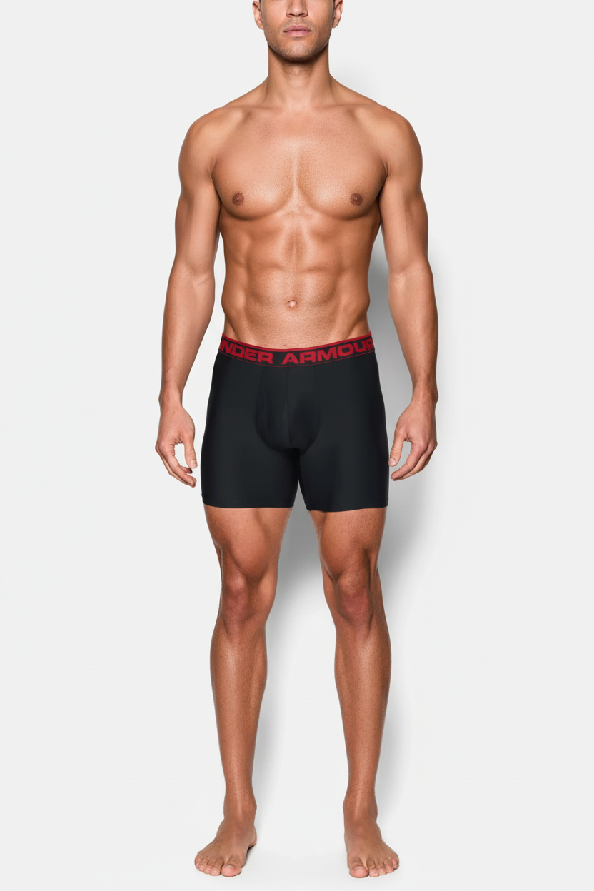 Combo de 2 Boxers Briefs Under Armour 🏋🏽 Tela Performance Tech de 6” de largo color negro Talla S