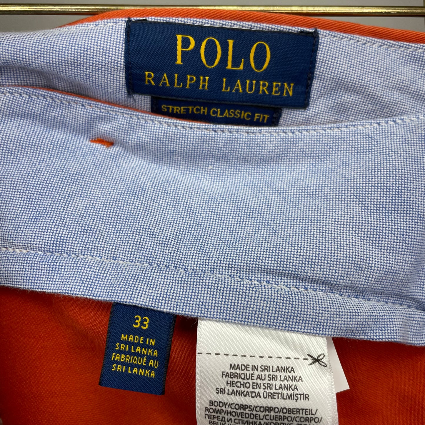 Short Casual Polo Ralph Lauren 🏇🏼 color naranja intenso talla 33