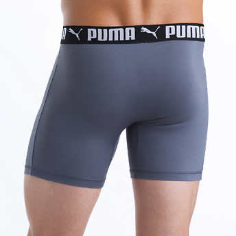 Paquete de 5 Boxers Briefs Puma 🐆 Tela Performance color Negro, azul y gris Talla L