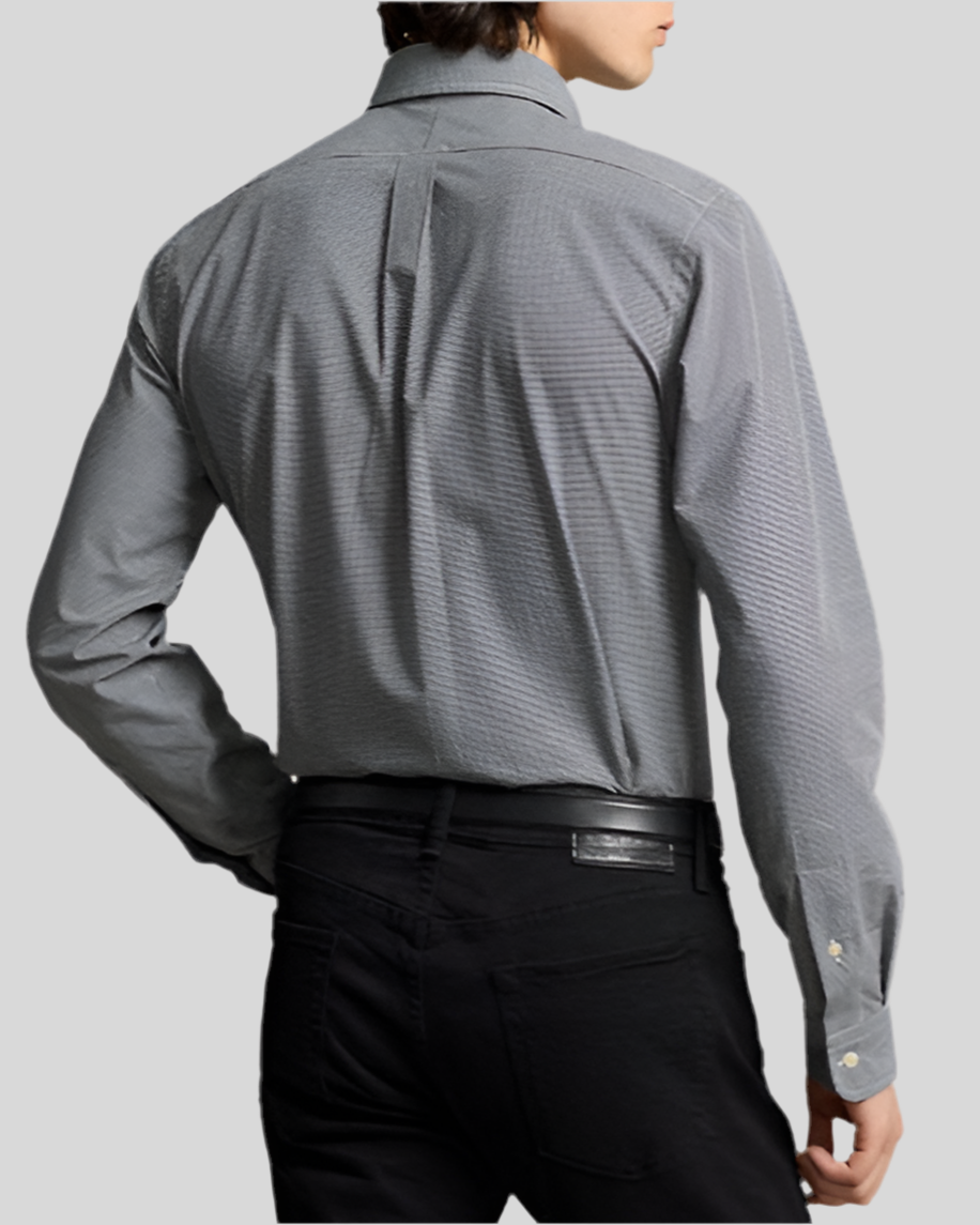 Camisa Polo Ralph Lauren 🏇🏼 con patron de cuadros negro y blanco Talla L Entalle Regular
