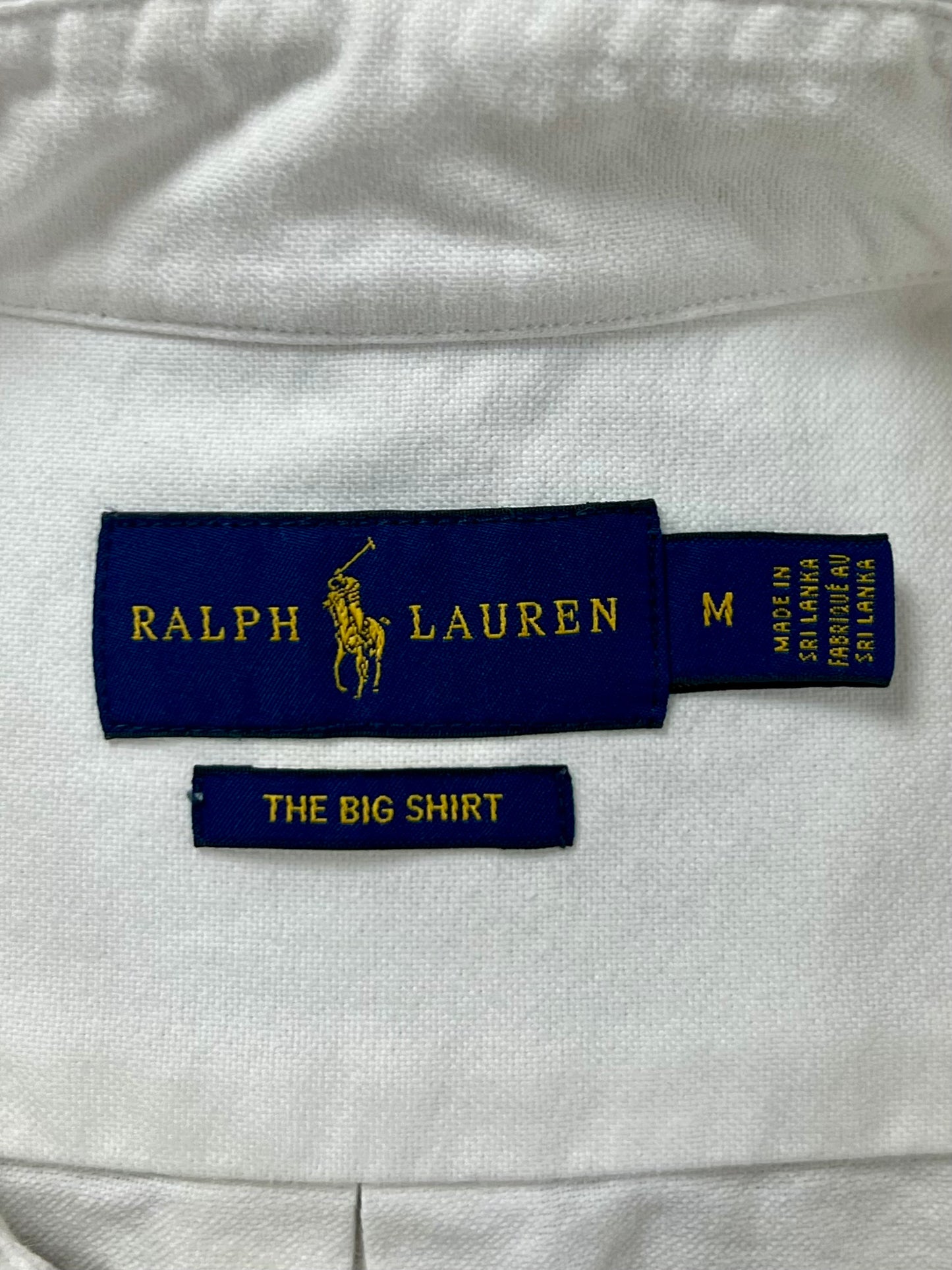 Camisa de botones Polo Ralph Lauren 🏇🏼 Oxford color blanco Talla M Entalle Regular (ver descripción)