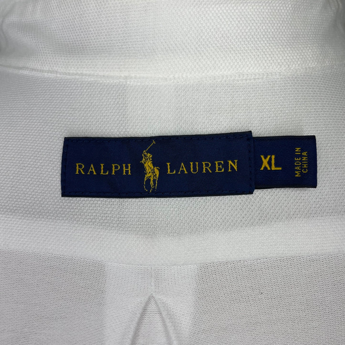 Camisa Polo Ralph Lauren 🏇🏼 Tela camiseta (Featherweight Mesh) en color blanco Talla XL Entalle Regular