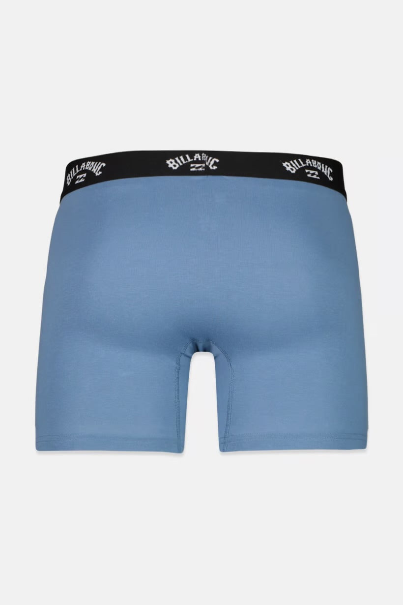 Combo de 3 Boxers Briefs Billabong 🏄🏽‍♂️ Tela de algodón stretch color Negro, azul y gris Talla M