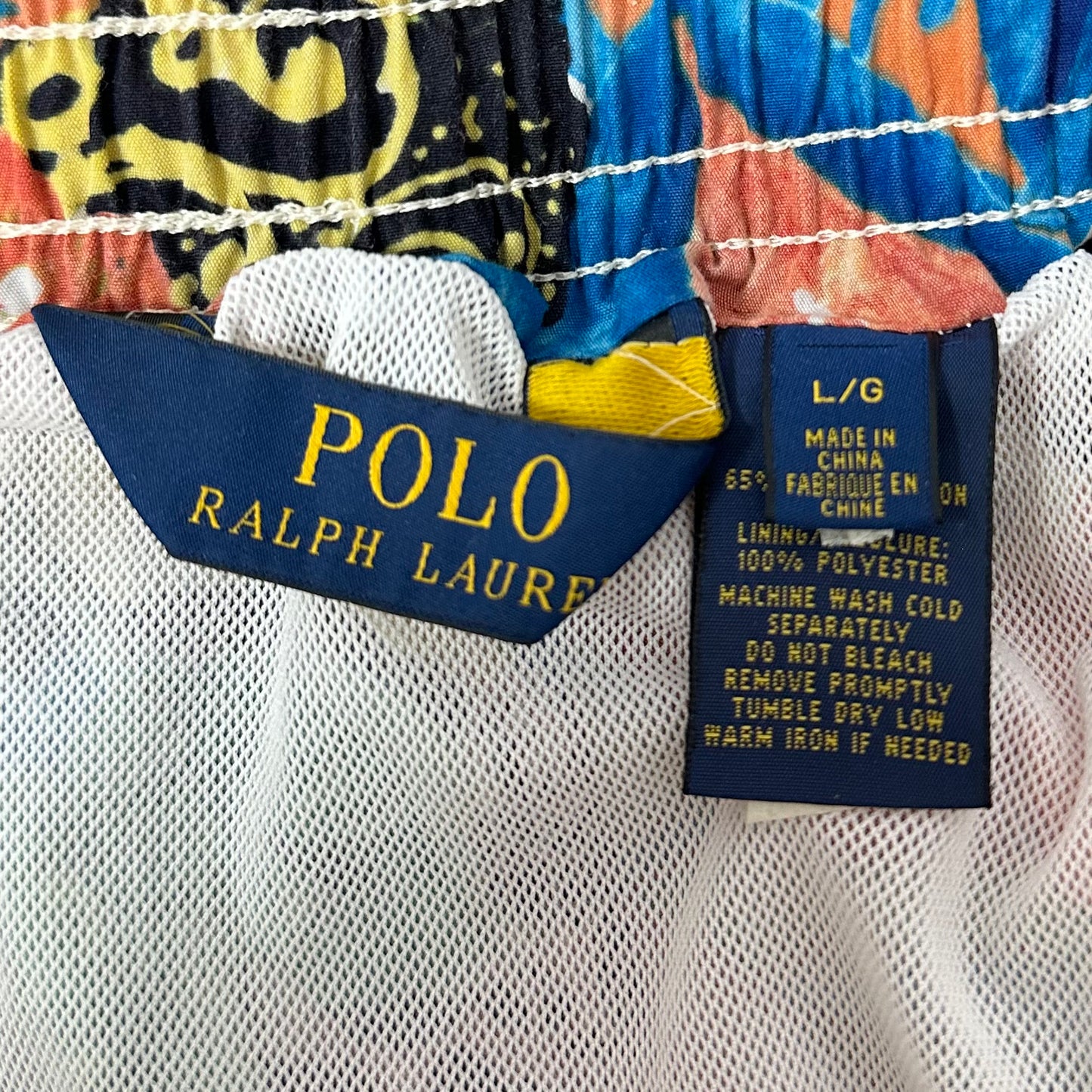 Short de baño Polo Ralph Lauren 🏇🏼color salmón con diseño floral talla L