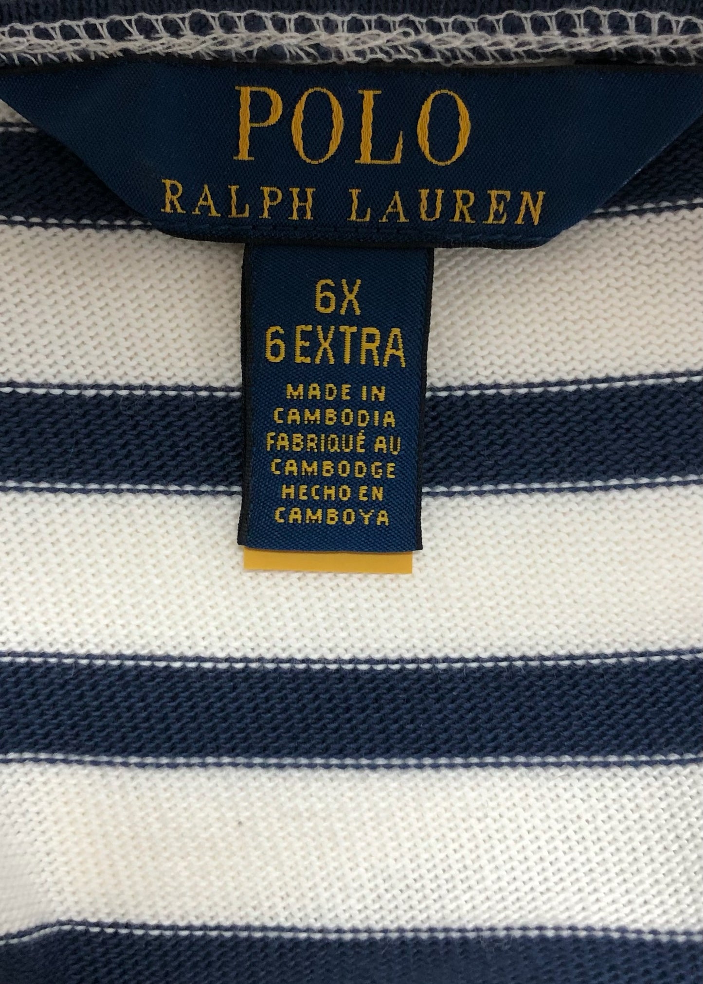Sueter Jersey de niña Polo Ralph Lauren 🏇🏼 De rayas en color negro y blanco Talla S (6X)