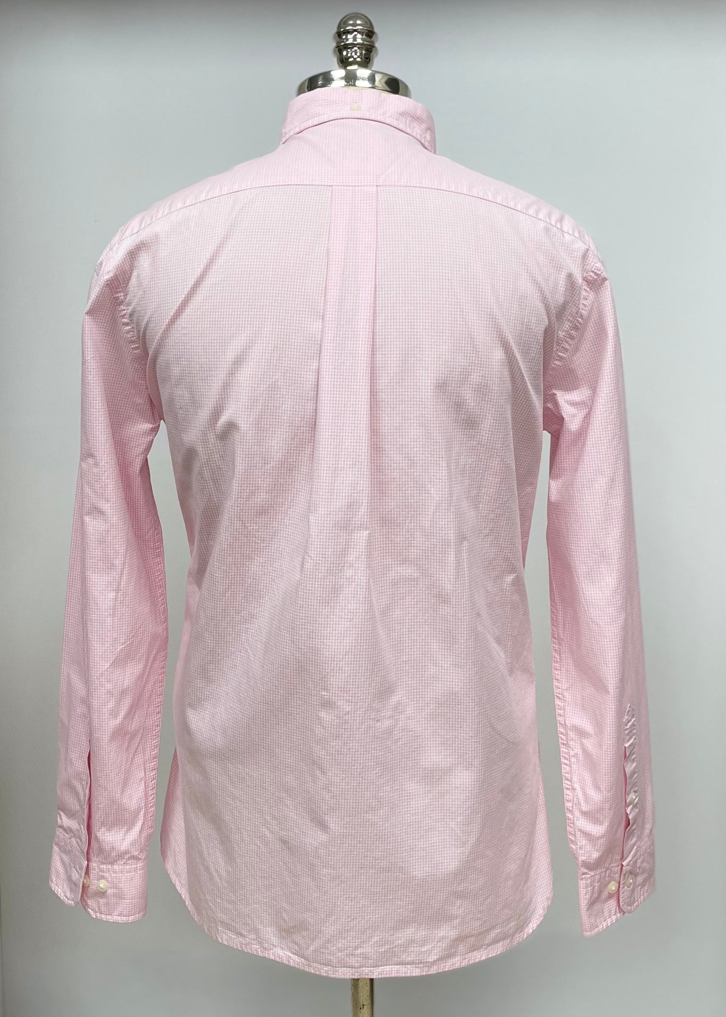 Camisa de botones Brooks Brothers 🐑 de cuadros en color rosado y blanco Talla L Entalle Regular