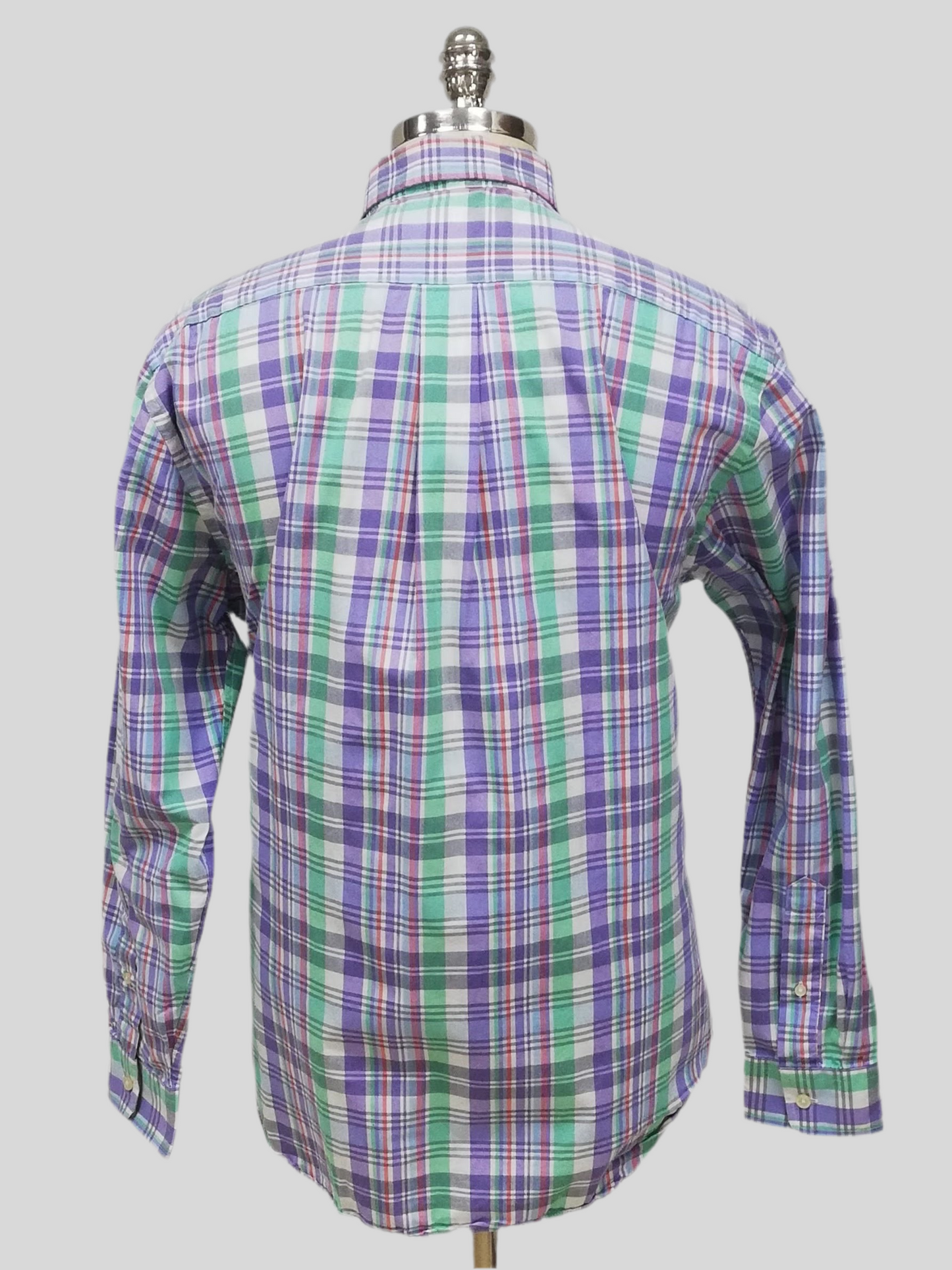 Camisa de botones Vineyard Vines 🐳 de cuadros en color morado, verde y blanco Talla L Entalle Slim Fit (ver descripción)