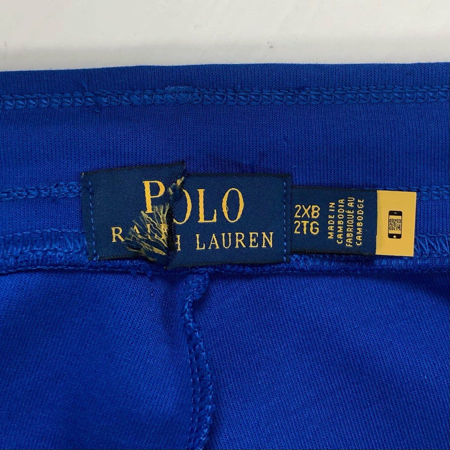 Short Lounge Polo Ralph Lauren 🏇🏼 color azul intenso y logo en rojo Talla XXL