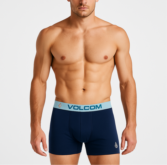 Boxers Briefs Volcom 🏄🏽‍♂️ Tela Performance color azul navy y cintura celeste Talla XL