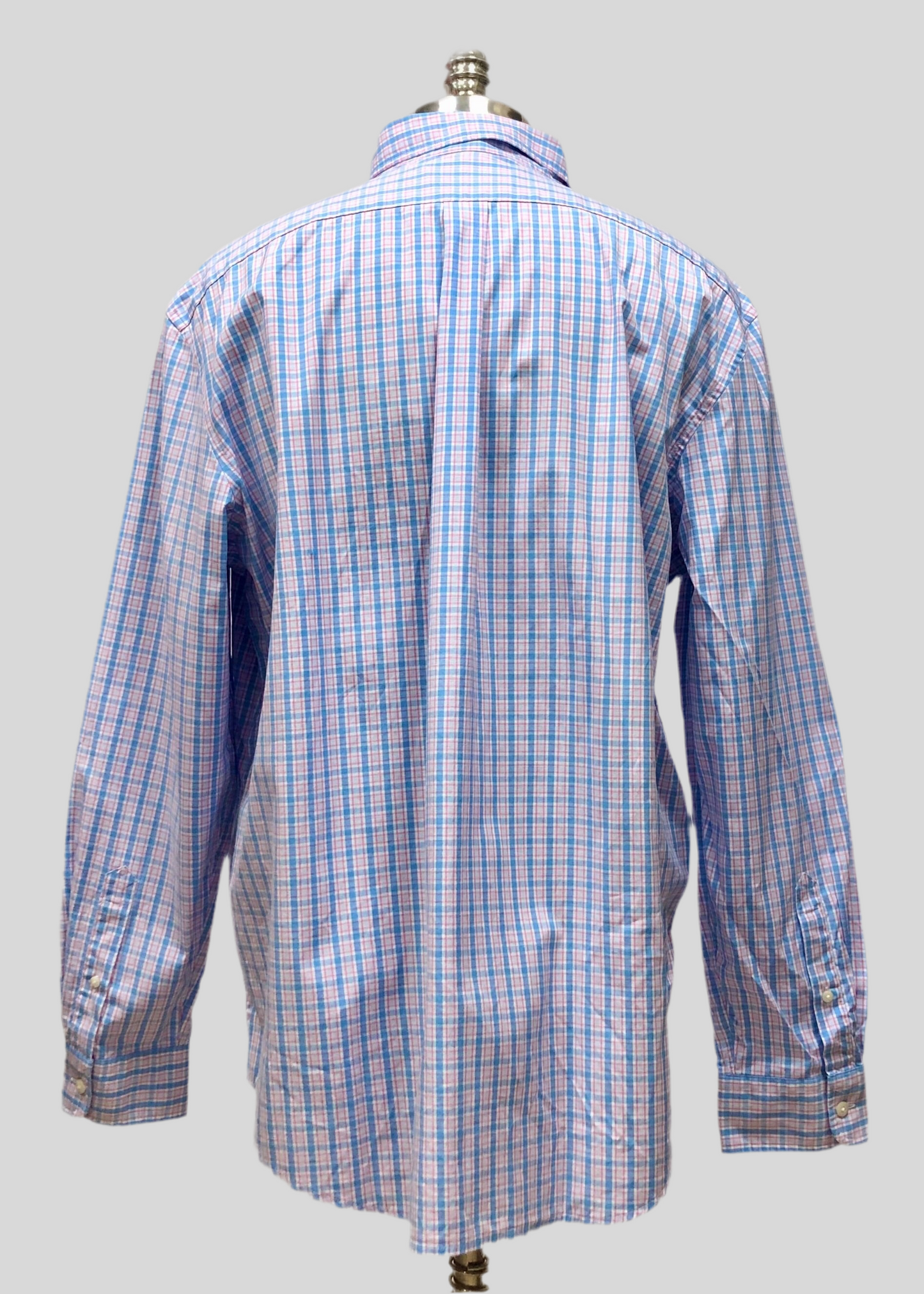 Camisa de botones Vineyard Vines 🐳 de cuadros en color rosado, celeste y blanco Talla XL Entalle Clasico