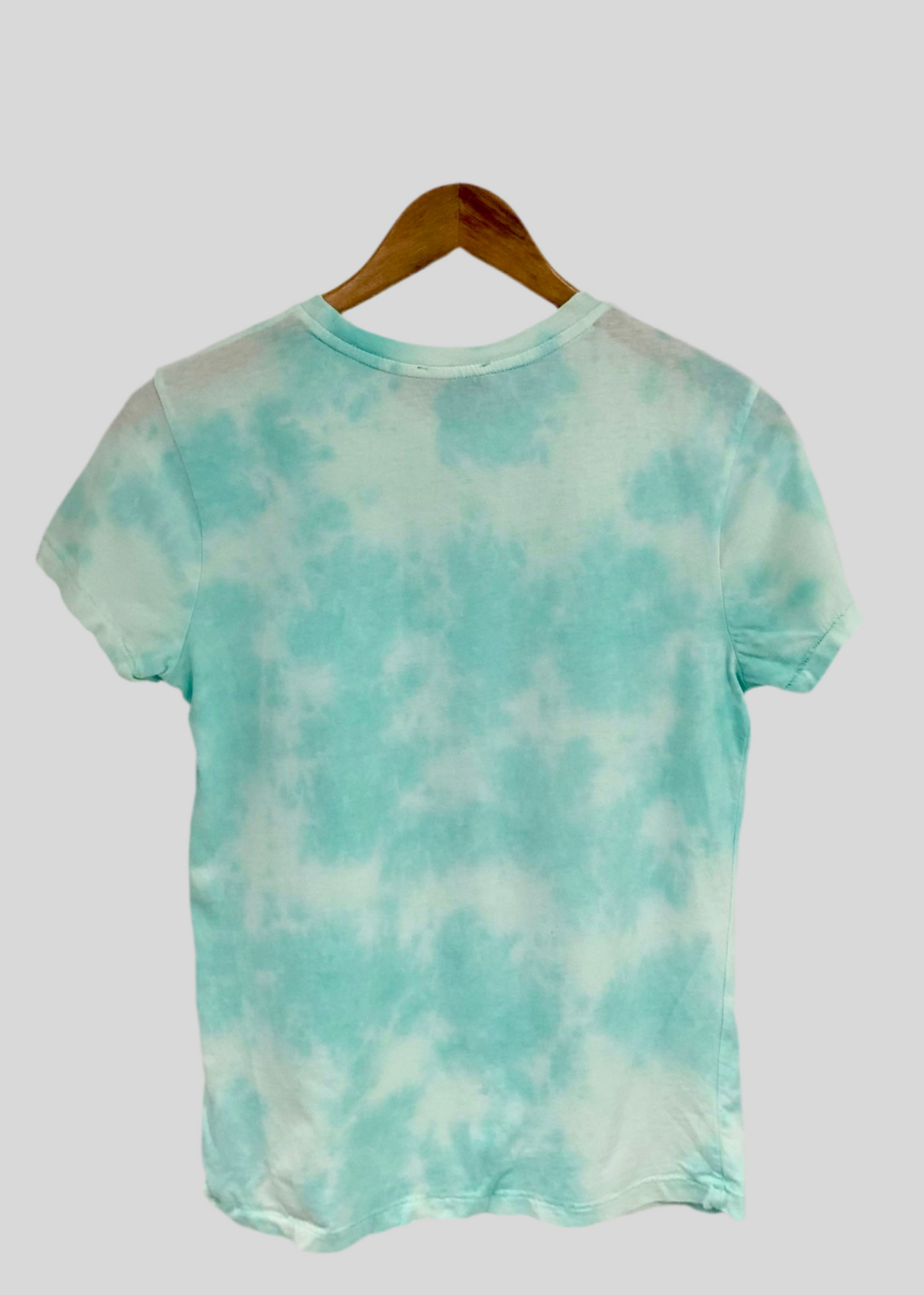 Camiseta cuello redondo de mujer Polo Ralph Lauren 🏇🏼 color turquesa y blanco con diseño de logo en letras en color blanco Talla S Entalle Regular