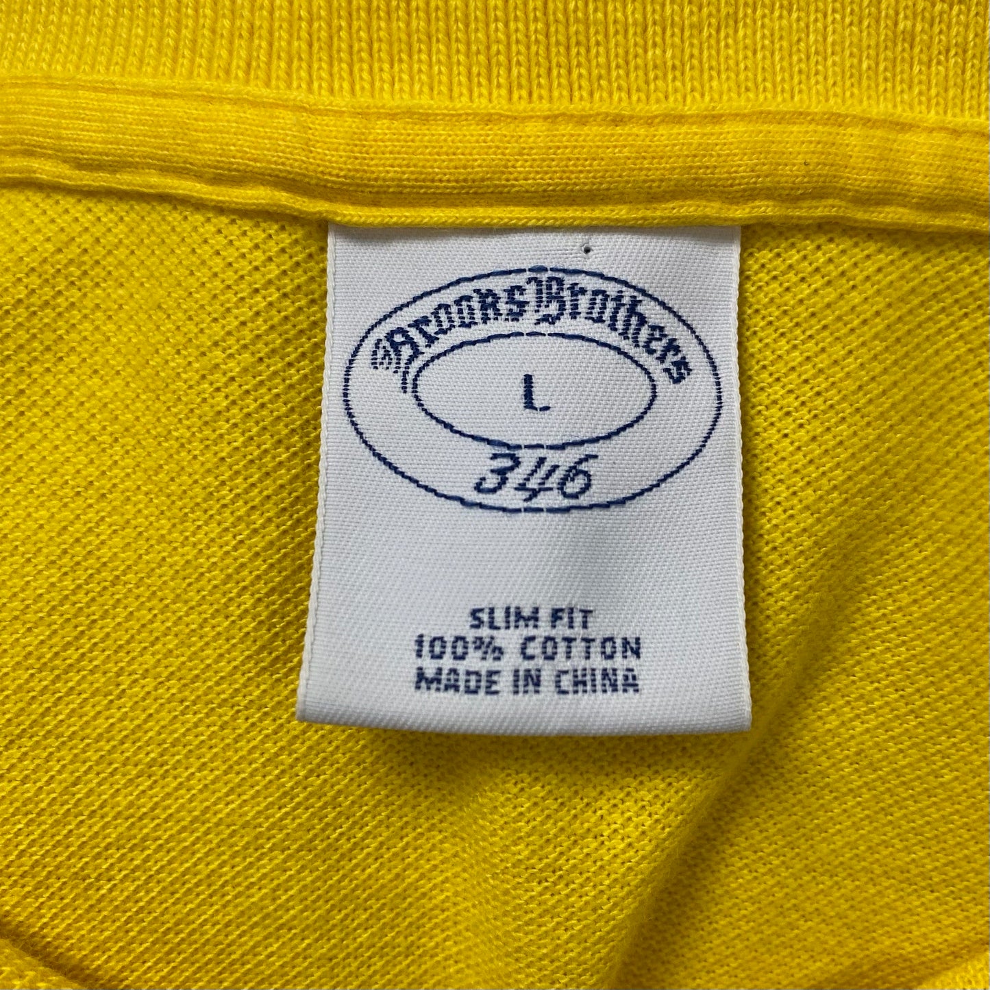 Camiseta Polo Brooks Brothers 🐑 color amarillo intenso Talla L Entalle Slim Fit
