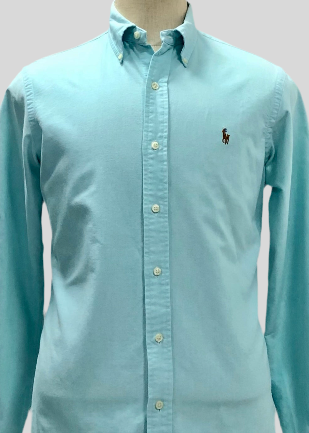 Camisa de botones Polo Ralph Lauren 🏇🏼 Oxford en color turquesa Talla S Entalle Regular
