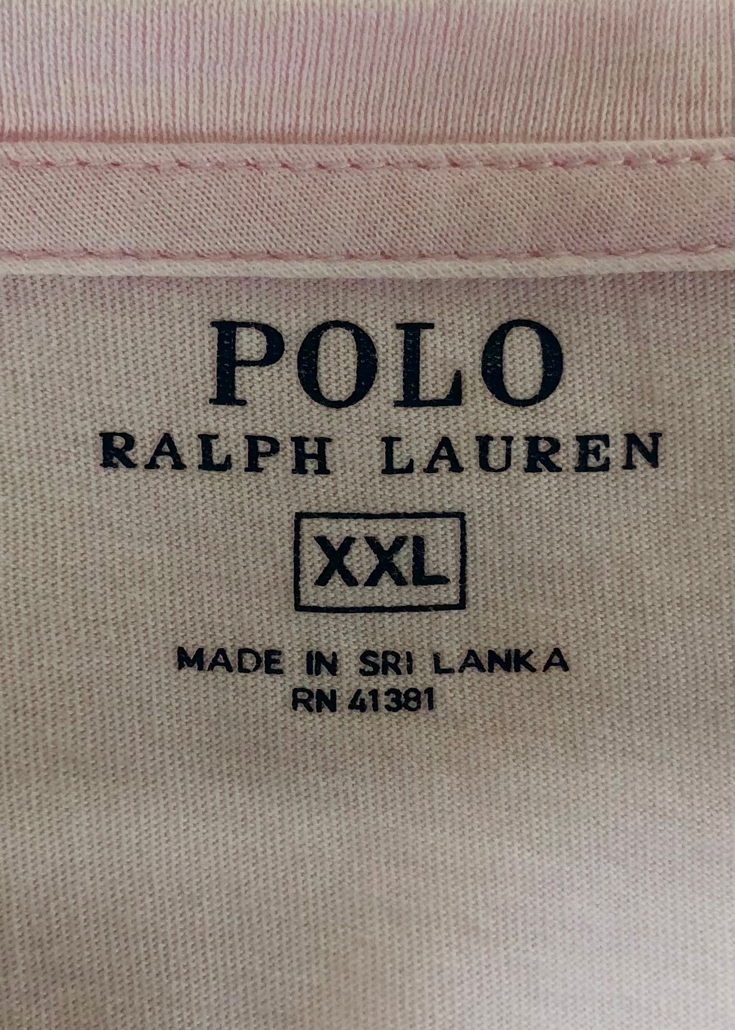 Camiseta cuello redondo Polo Ralph Lauren 🏇🏼 color rosado claro Talla XXL Entalle Regular