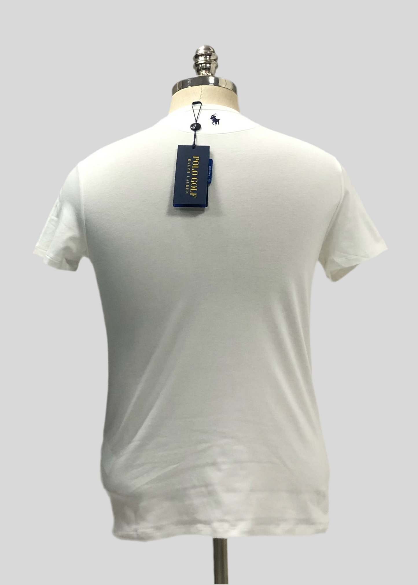Camiseta cuello redondo de mujer Polo Ralph Lauren 🏇🏼 color blanco con diseño de Par-Tee en color azul navy y rojo Talla S y M Entalle Regular