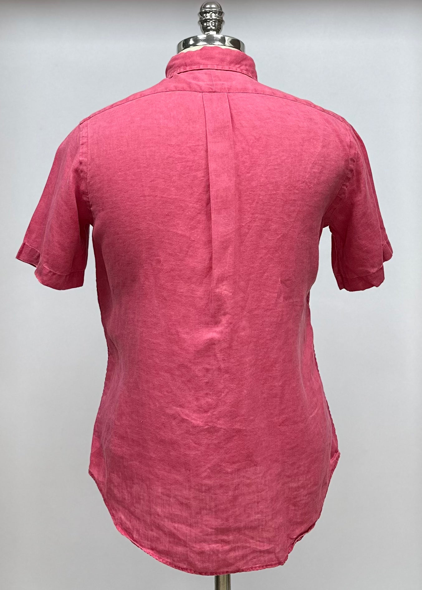 Camisa de botones Polo Ralph Lauren 🏇🏼 De Lino en color rosado magenta Talla L Entalle Clásico