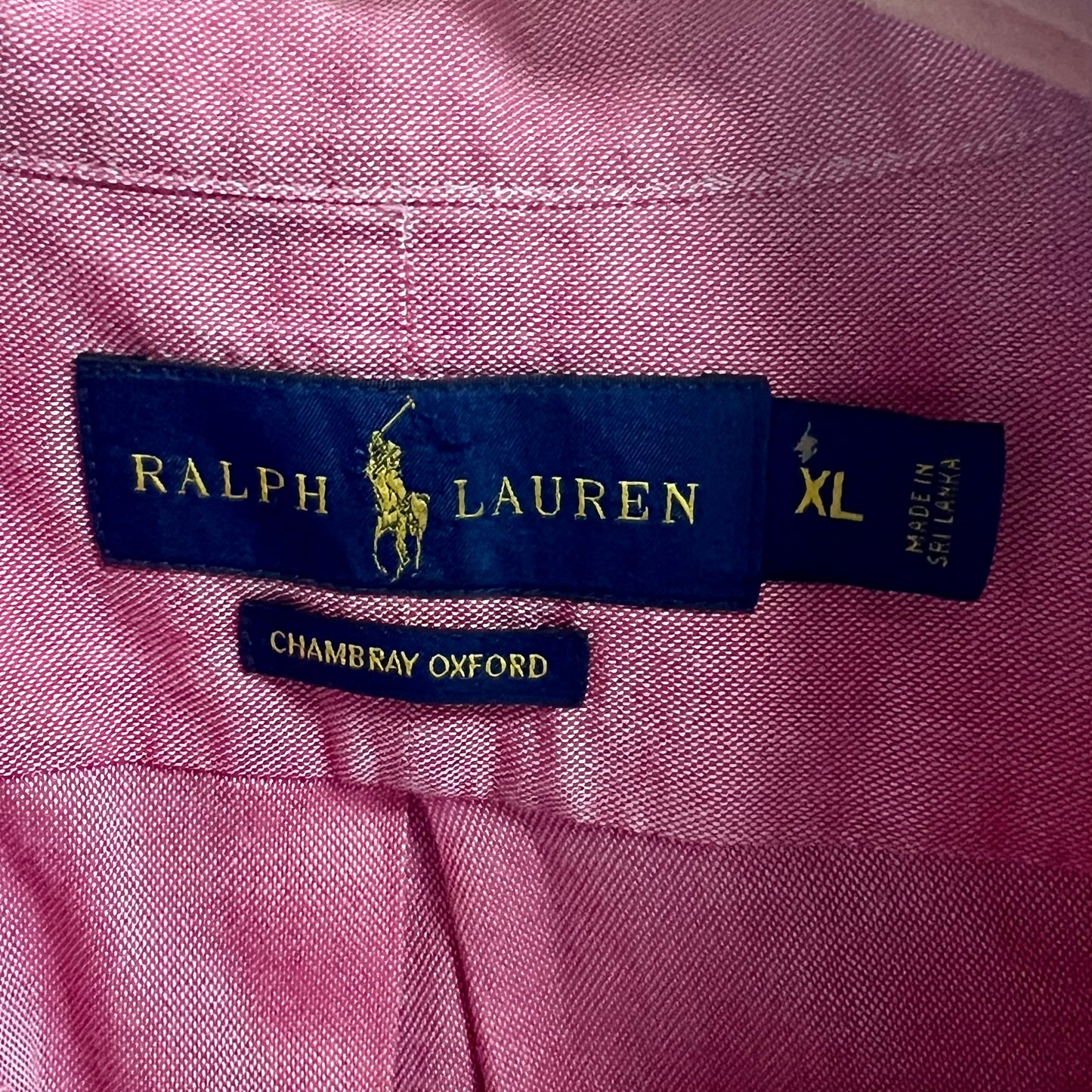 Camisa de botones Polo Ralph Lauren 🏇🏼  en color salmon Talla XL Entalle Regular