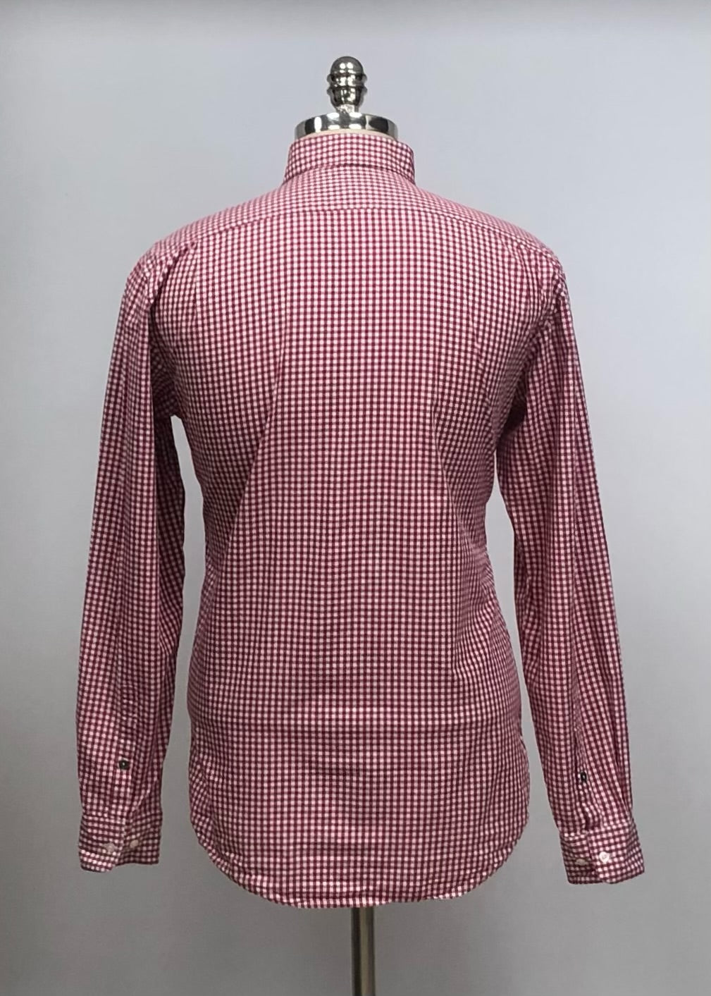 Camisa Lacoste 🐊 con patron de cuadros gingham rojo y blanco Talla S Entalle Regular (ver descripción)