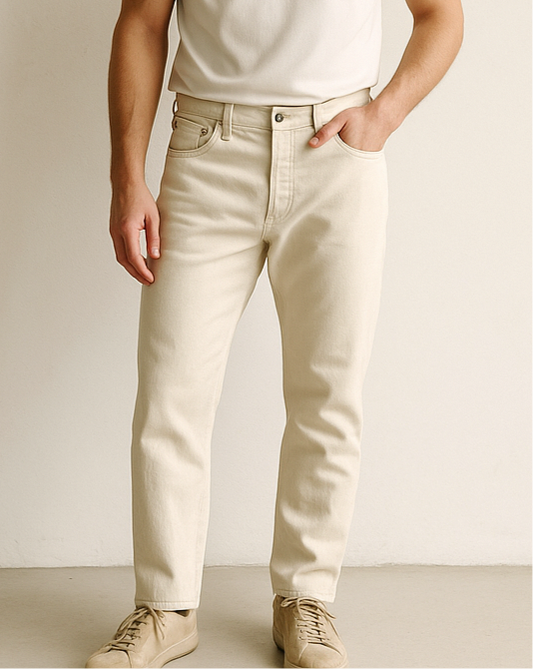 Pantalon jeans Polo Ralph Lauren 🏇🏼color crema Talla 33x30 Corte Regular