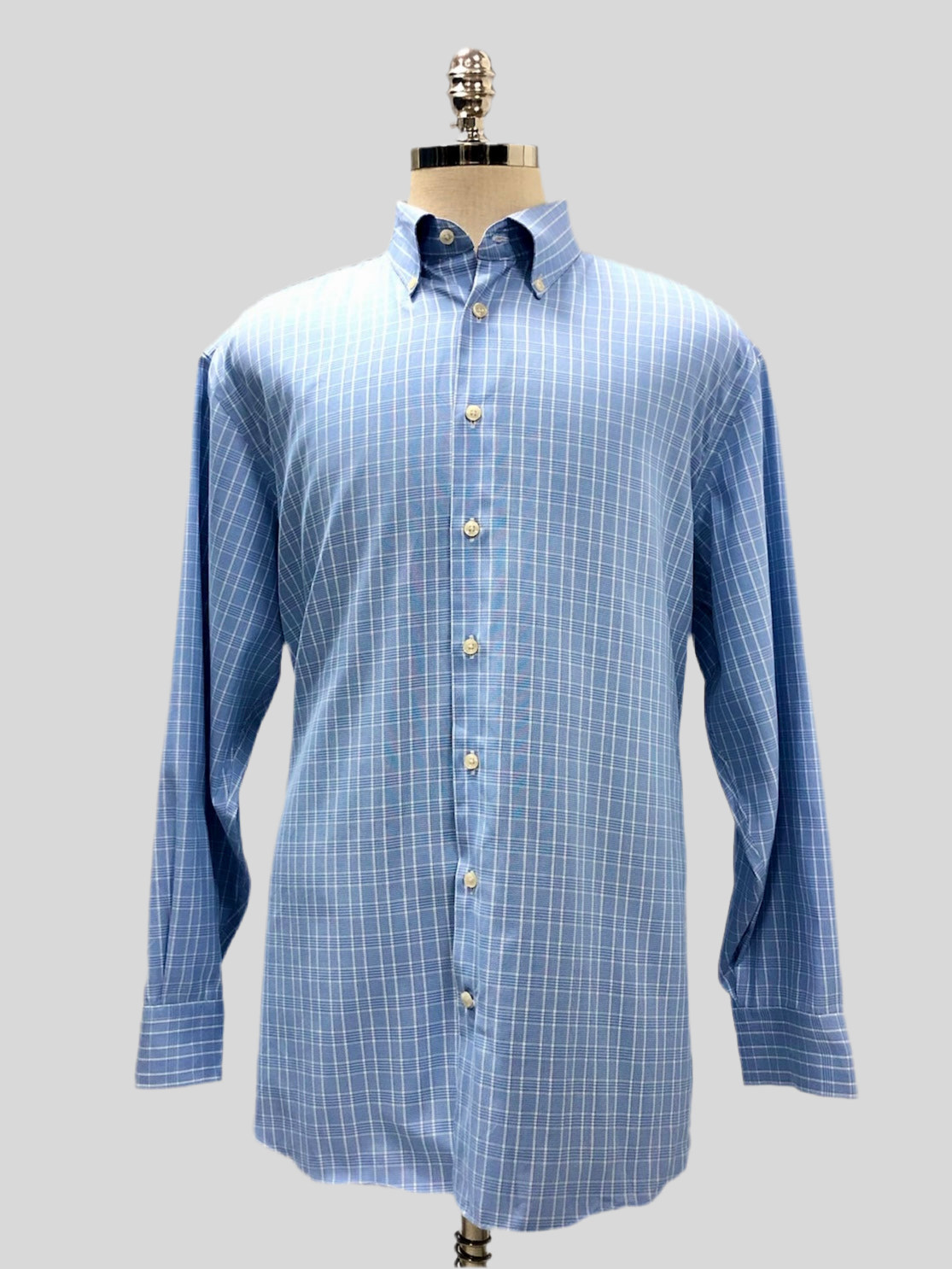 Camisa de botones Charles Tyrwhitt 🇬🇧 de cuadros azul, negro y blanco Talla XXL Entalle Clásico