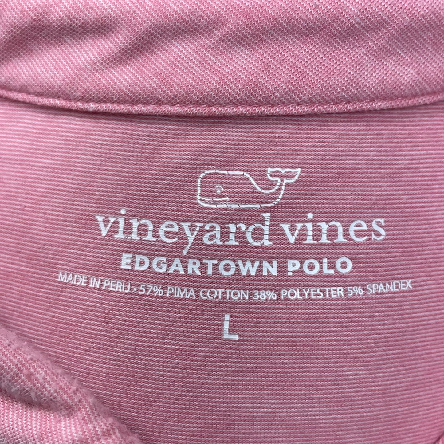 Camiseta Polo Vineyard Vines 🐳 color rosado claro Talla L Entalle Regular