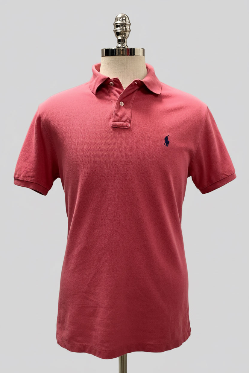 Camiseta Polo Ralph Lauren 🏇🏼 color rosado magenta Talla L Entalle Custom Fit