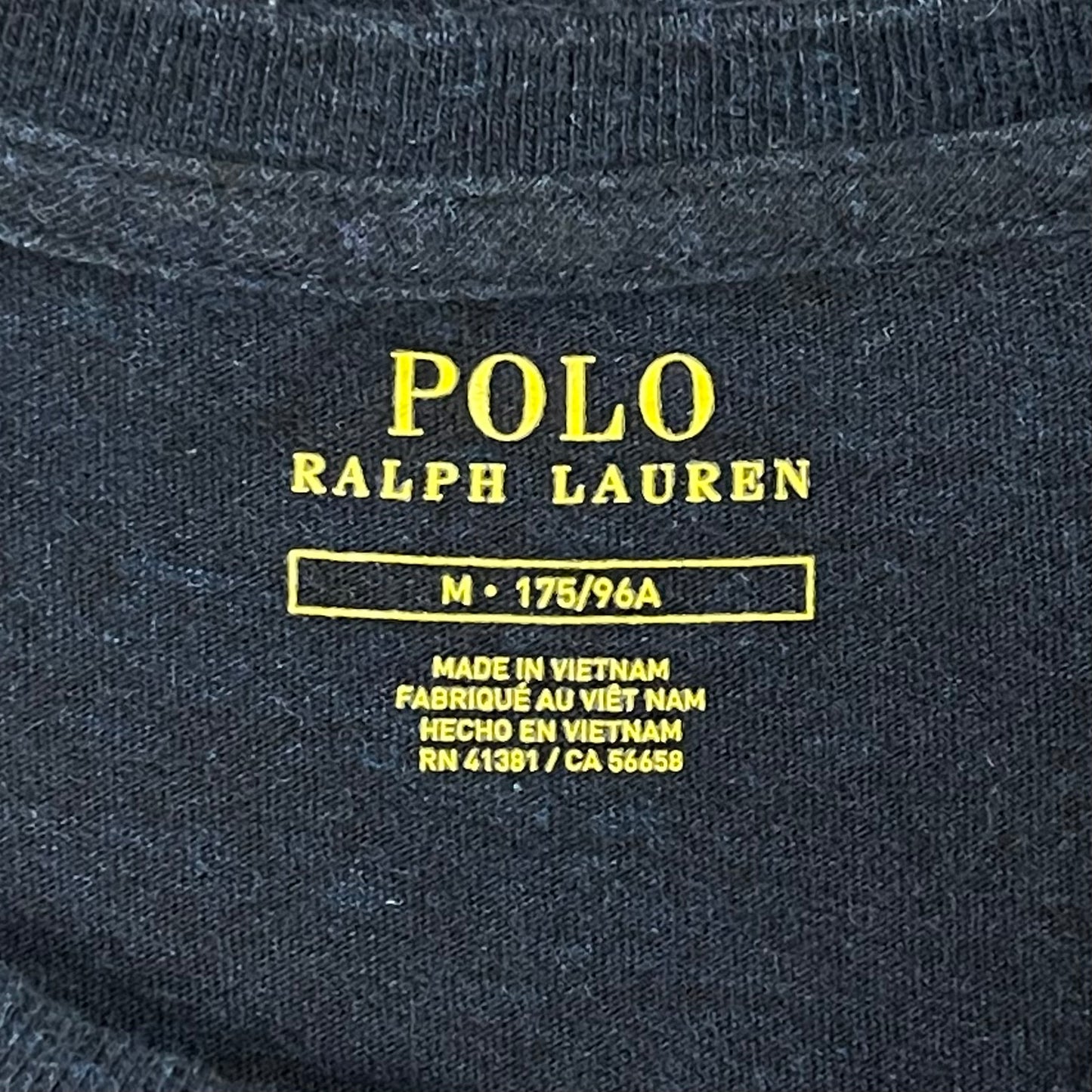 Camiseta cuello Redondo Polo Ralph Lauren 🏇🏼 color azul oscuro manga corta Talla Medium Entalle Regular