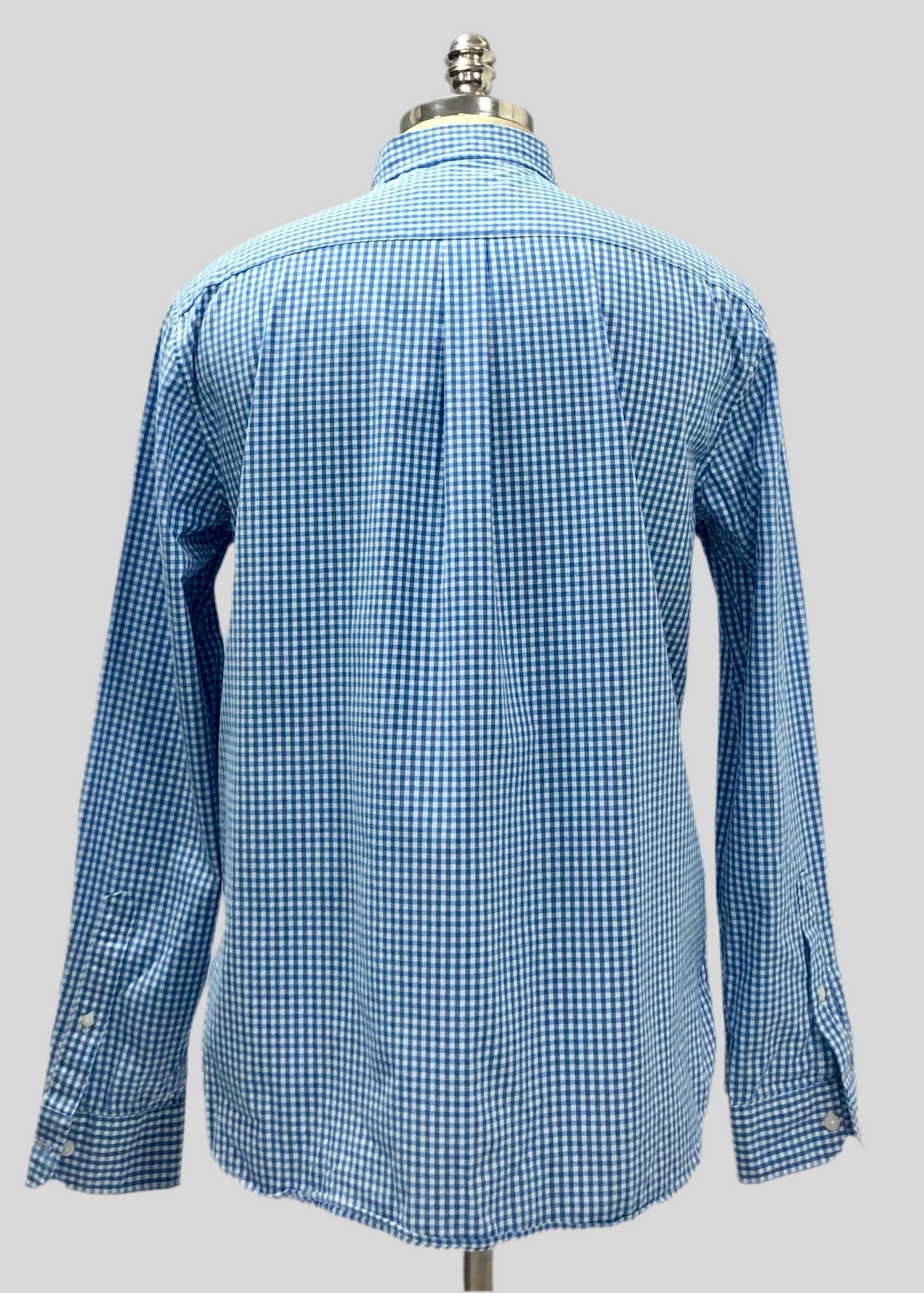Camisa de borones Vineyard Vines 🐳 de cuadros gingham en color celeste y blanco Talla M Entalle Regular
