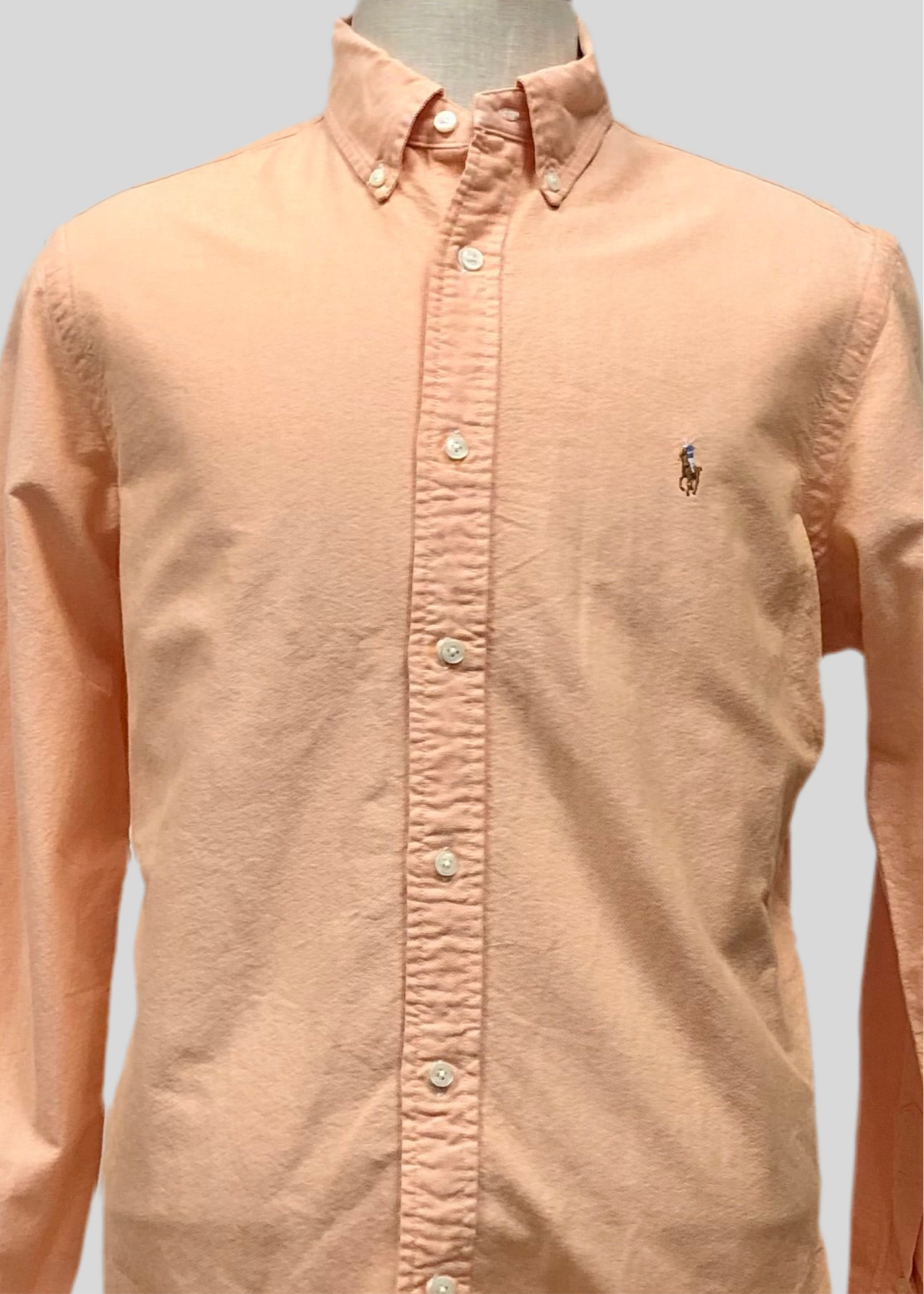 Camisa de botones Polo Ralph Lauren 🏇🏼 Oxford en color salmon Talla 3XL Entalle Regular