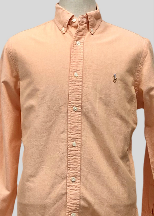 Camisa de botones Polo Ralph Lauren 🏇🏼 Oxford en color salmon Talla 3XL Entalle Regular