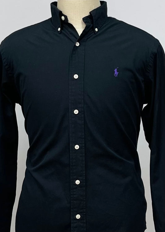 Camisa de botones Polo Ralph Lauren 🏇🏼 en color negro Talla S Entalle Clásico