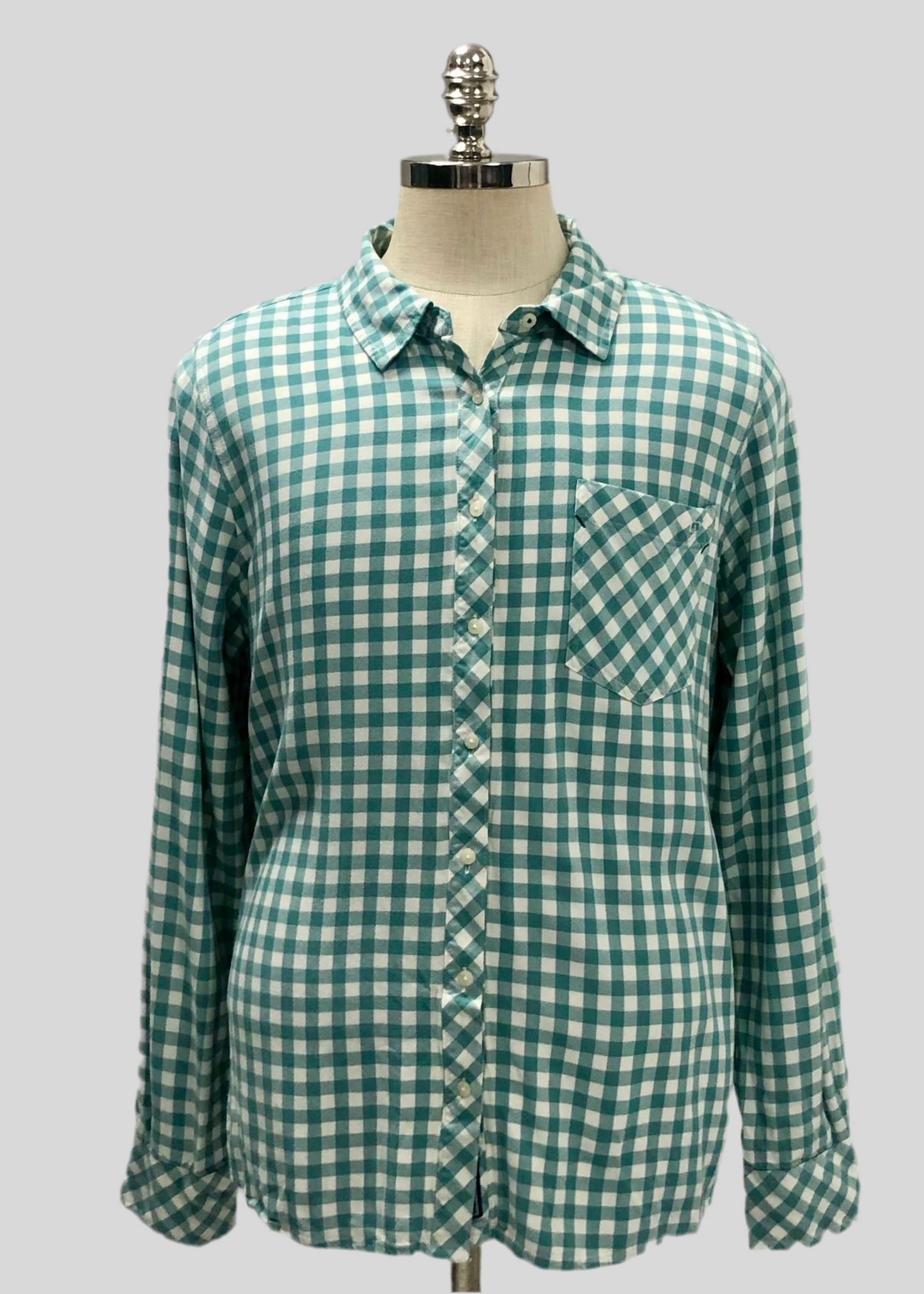 Camisa de mujer Vineyard Vines 🐳 con patrón de cuadros en rosado y blanco Talla XXL (18) Entalle Regular