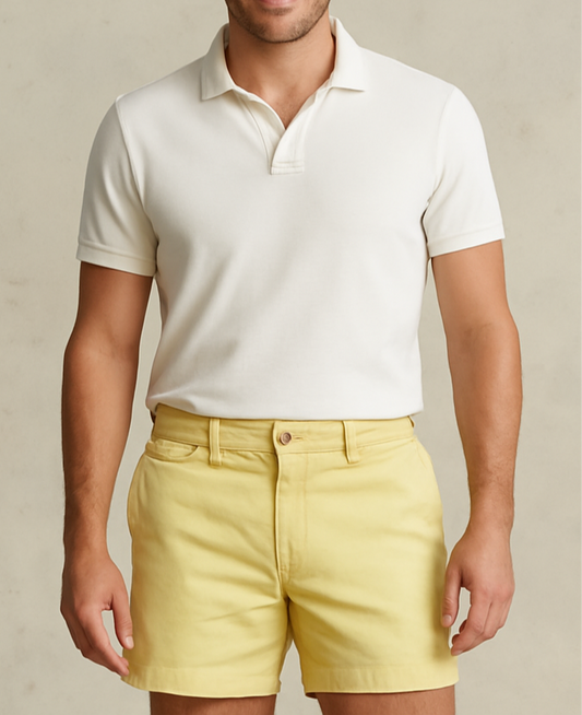 Short Casual Polo Ralph Lauren color amarillo Talla 33