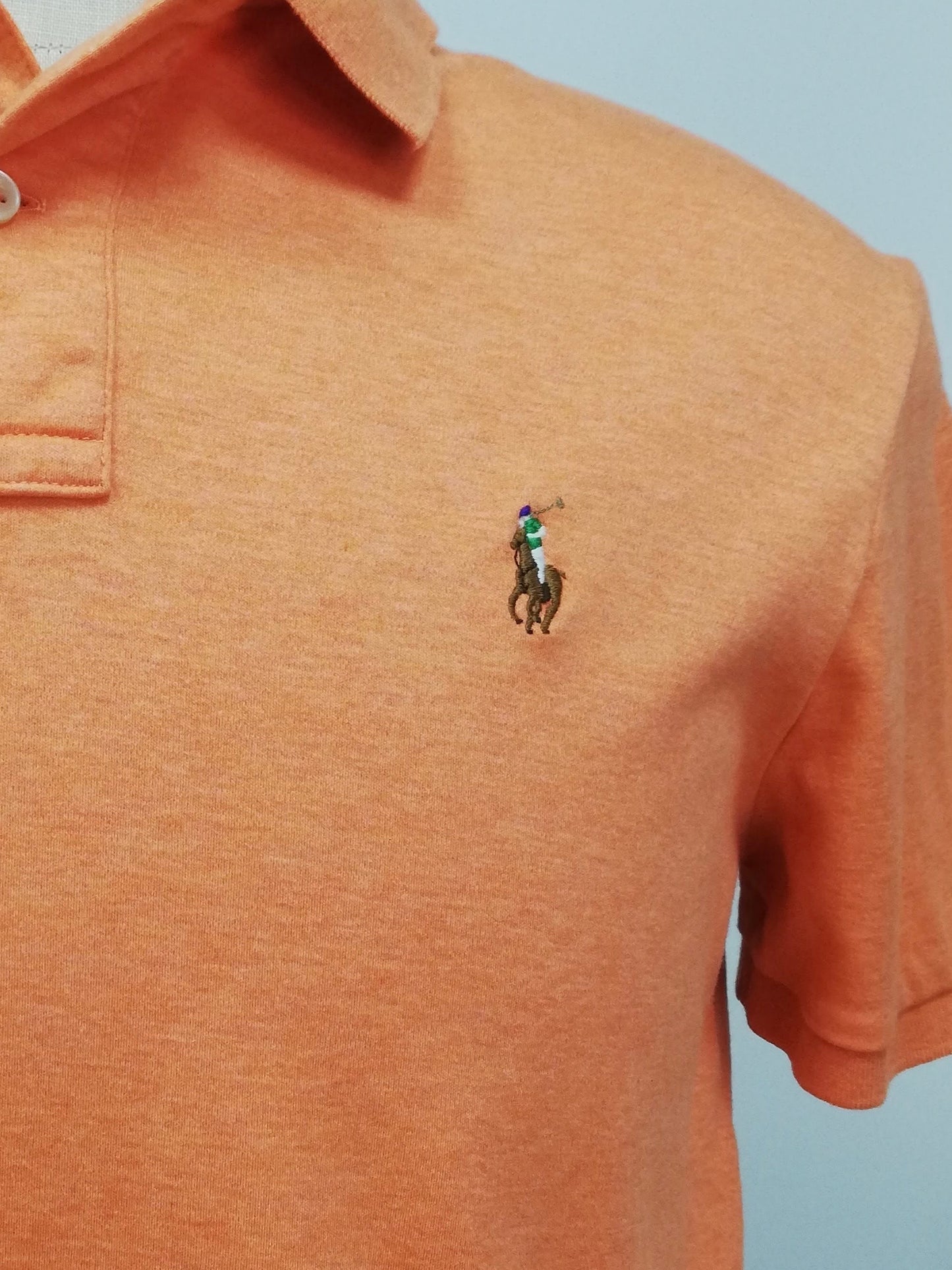 Camiseta Polo Ralph Lauren 🏇🏼color naranja Talla M Entalle Regular (ver descripción)