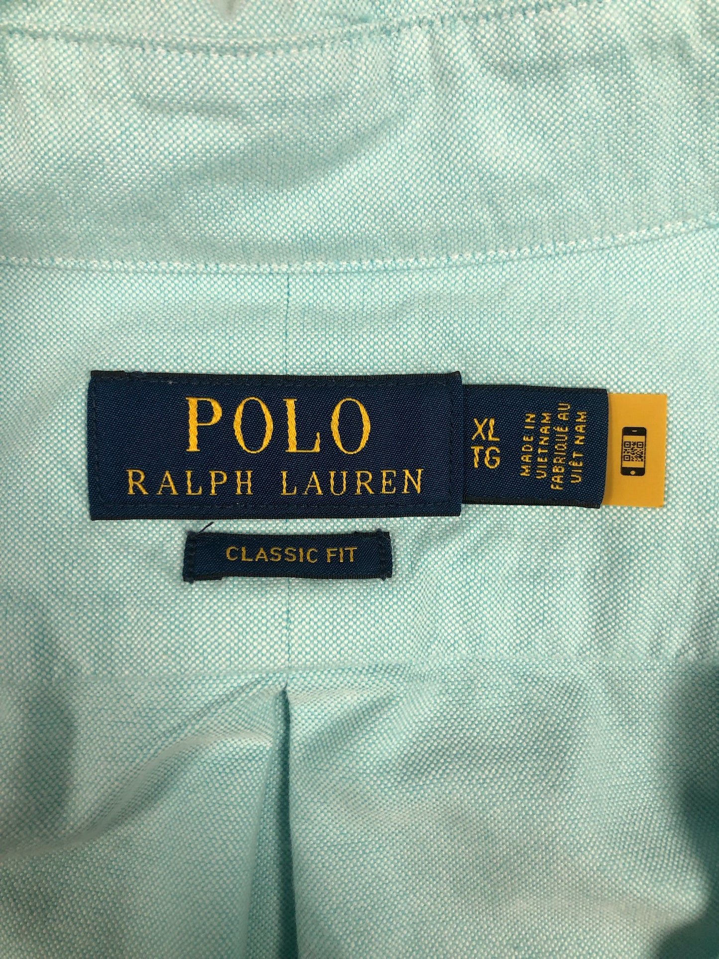 Camisa de botones Polo Ralph Lauren 🏇🏼 Oxford en color turquesa Talla XL Entalle Clásico