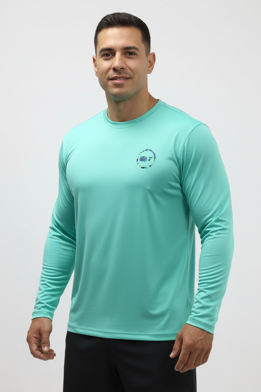 Camiseta de bolsillo Vineyard Vines 🐳 color turquesa claro con Diseño de ballena en azul y verde Talla Large