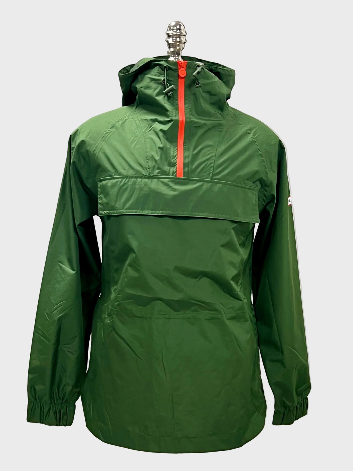 Jacket rompevientos con capucha Hunter 🇬🇧 color verde oliva con zíper de 1/4 y logo tradicional Talla S